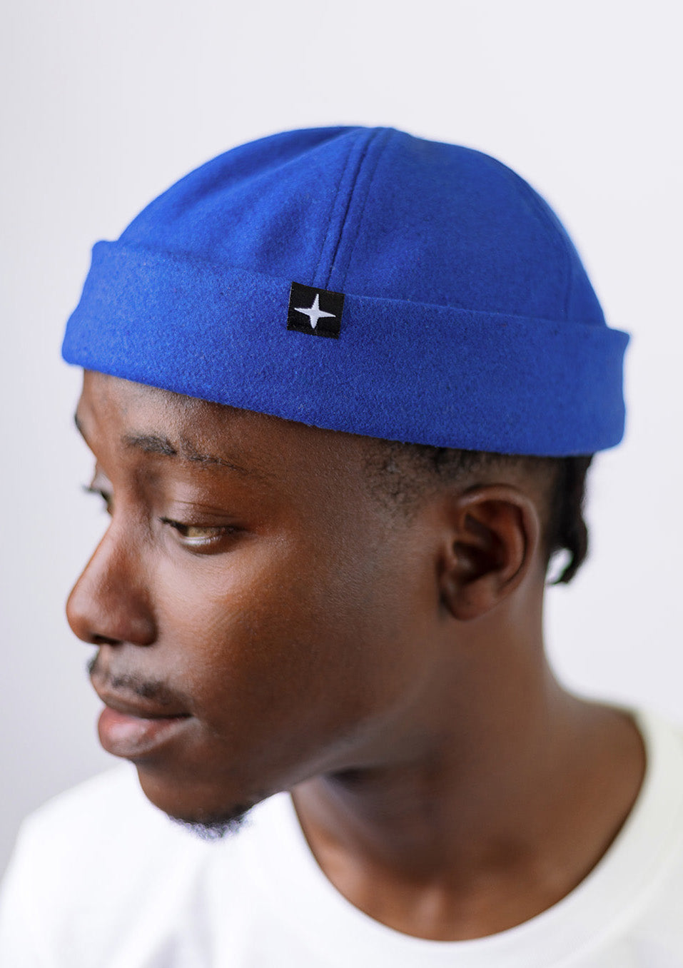 Woolen docker hat - royal blue