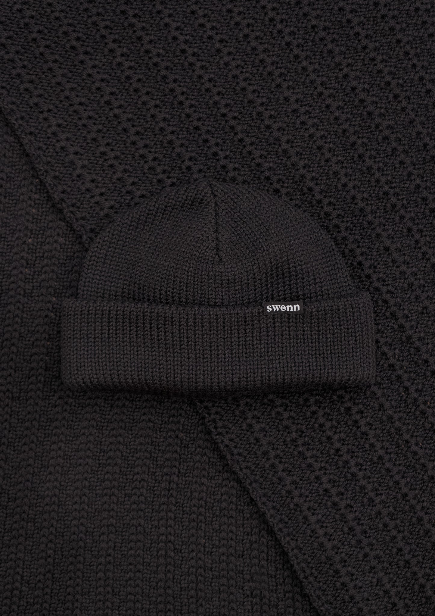 Écharpe pure laine - noir
