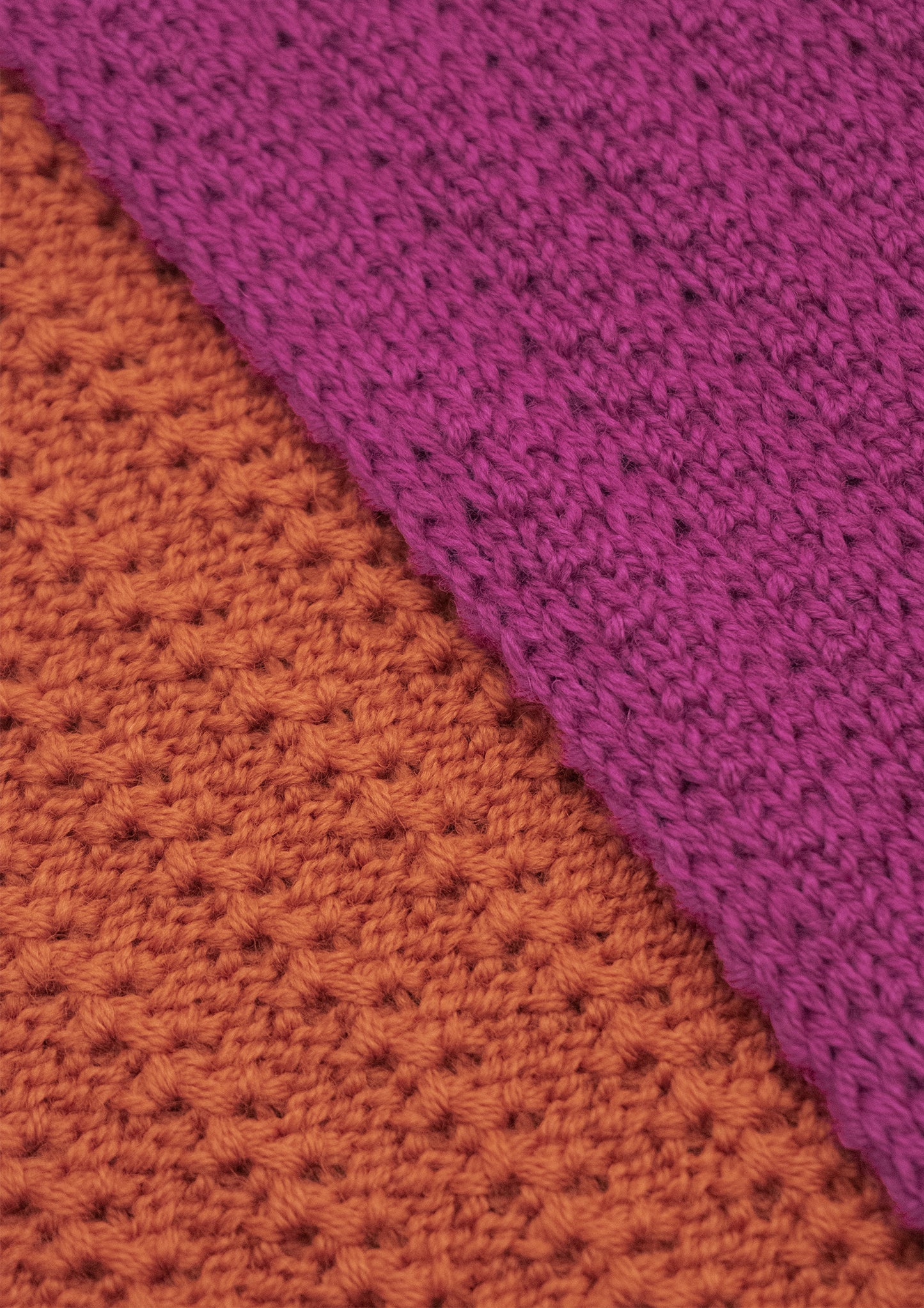 Long pure wool scarf - rust