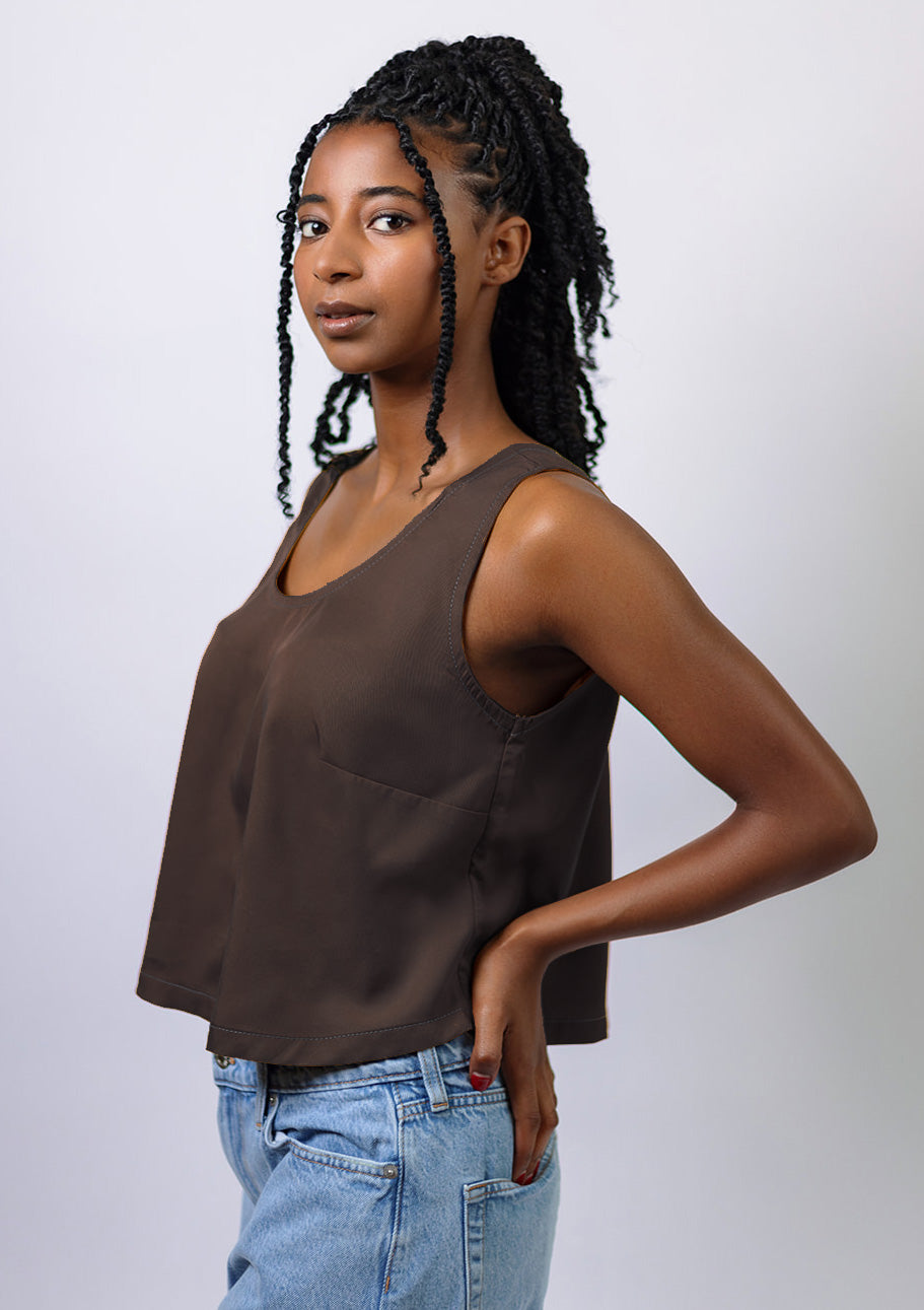NOUVEAU Camisole Flora - marron