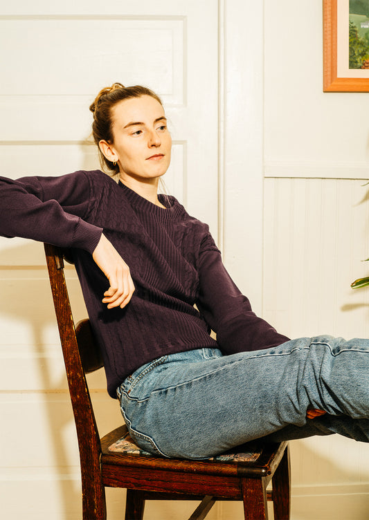 Peter - sweater - eggplant brown