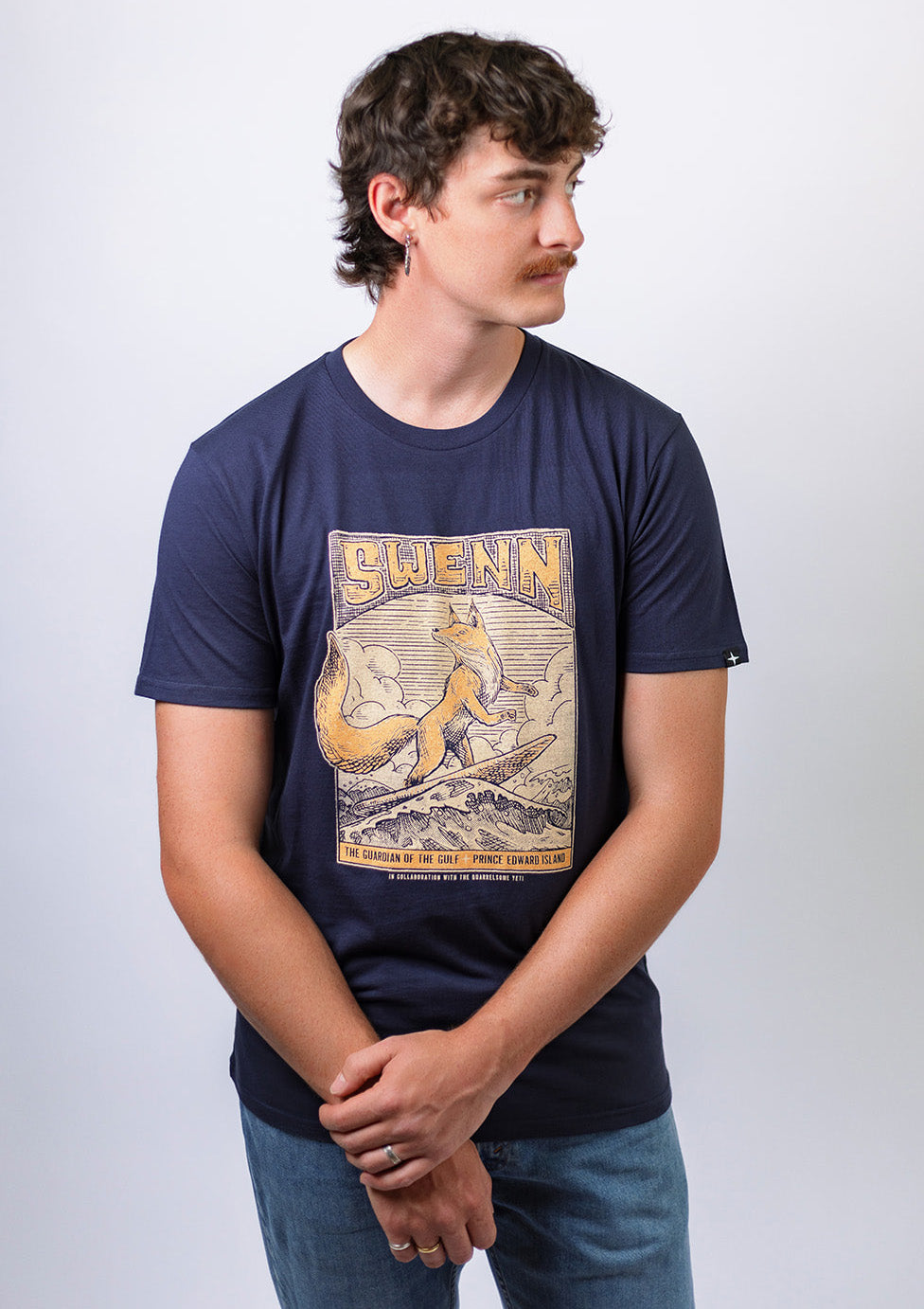 Le Renard Surfeur - bleu marine