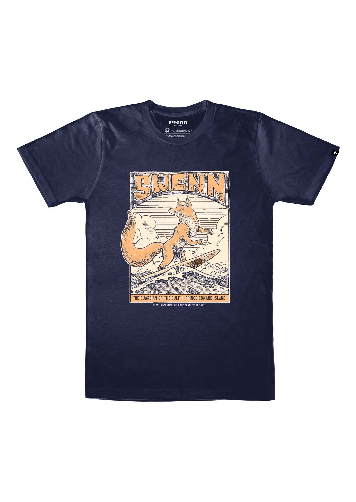 Le Renard Surfeur - bleu marine