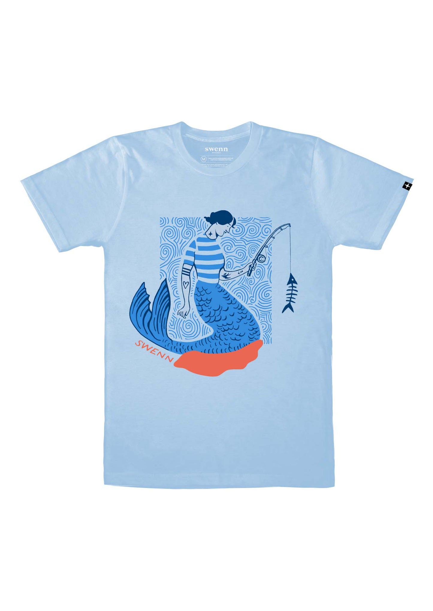 La Sirène à la canne - bleu clair