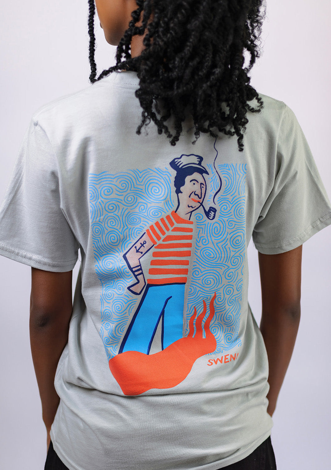 The Pipe Smoking Sailor - light grey
