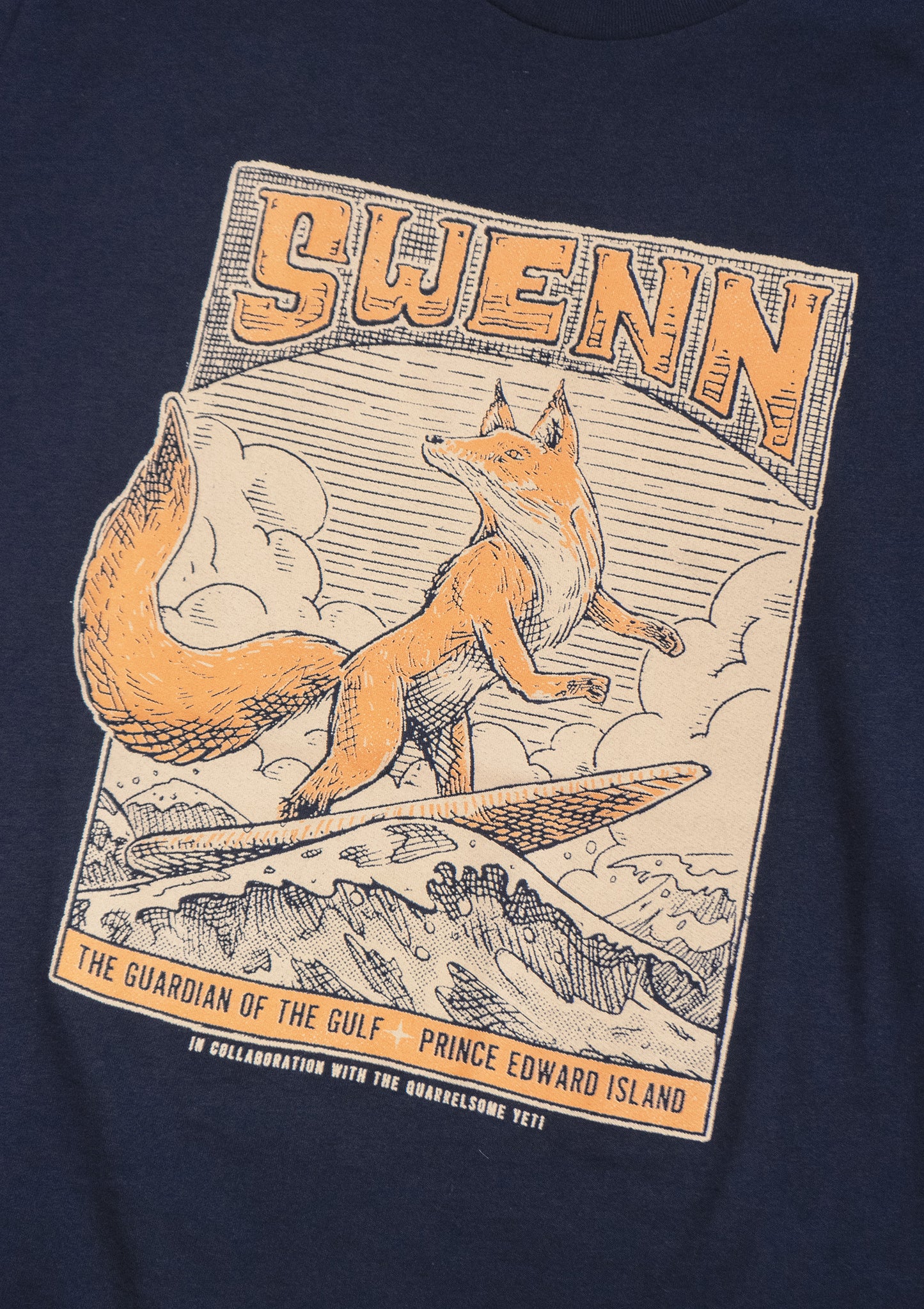 Le Renard Surfeur - bleu marine