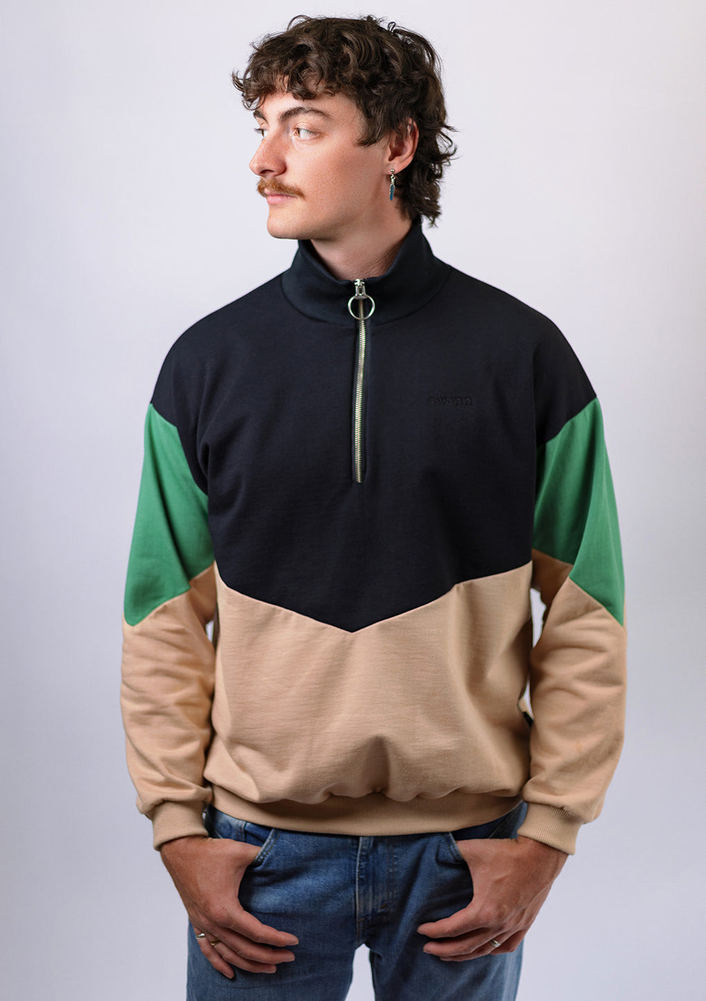 NEW Zip Collar Crewneck