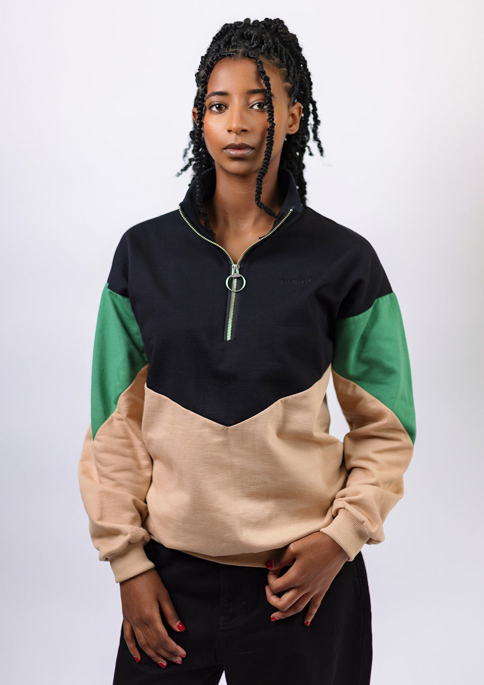 NEW Zip Collar Crewneck