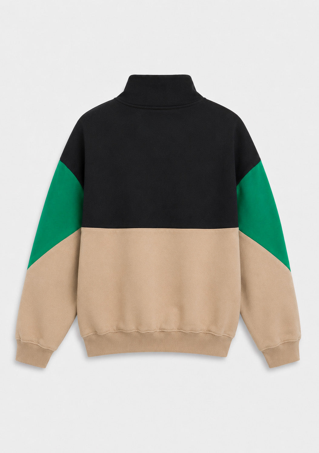 Sweatshirt Col Zippé - noir