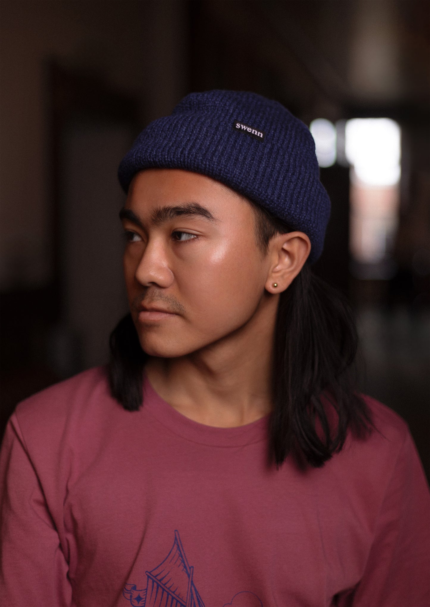 Tuque laine de Mérinos - bleu marine