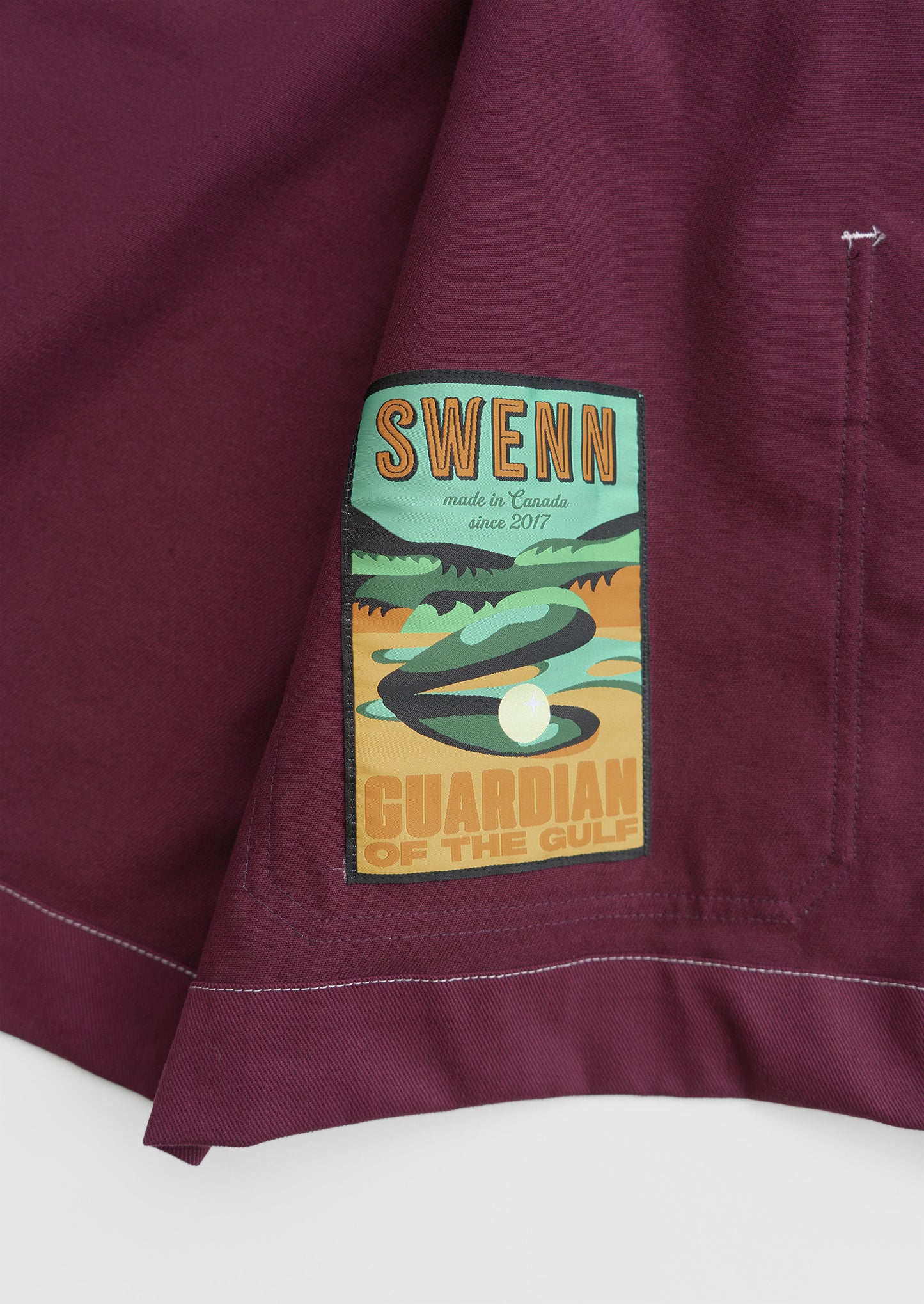 Michel - workwear jacket - burgundy