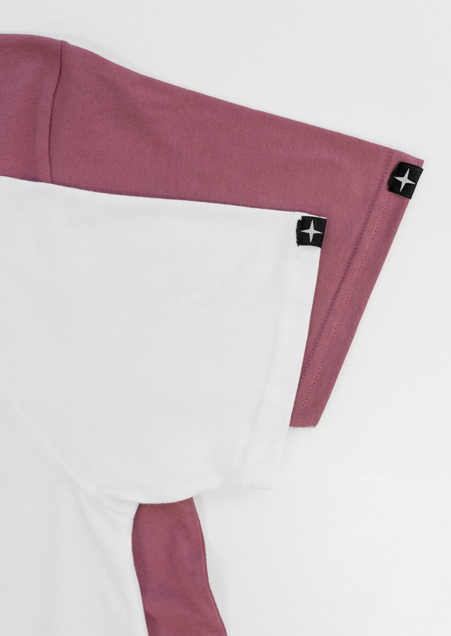 2 plain t-shirts - berry and white