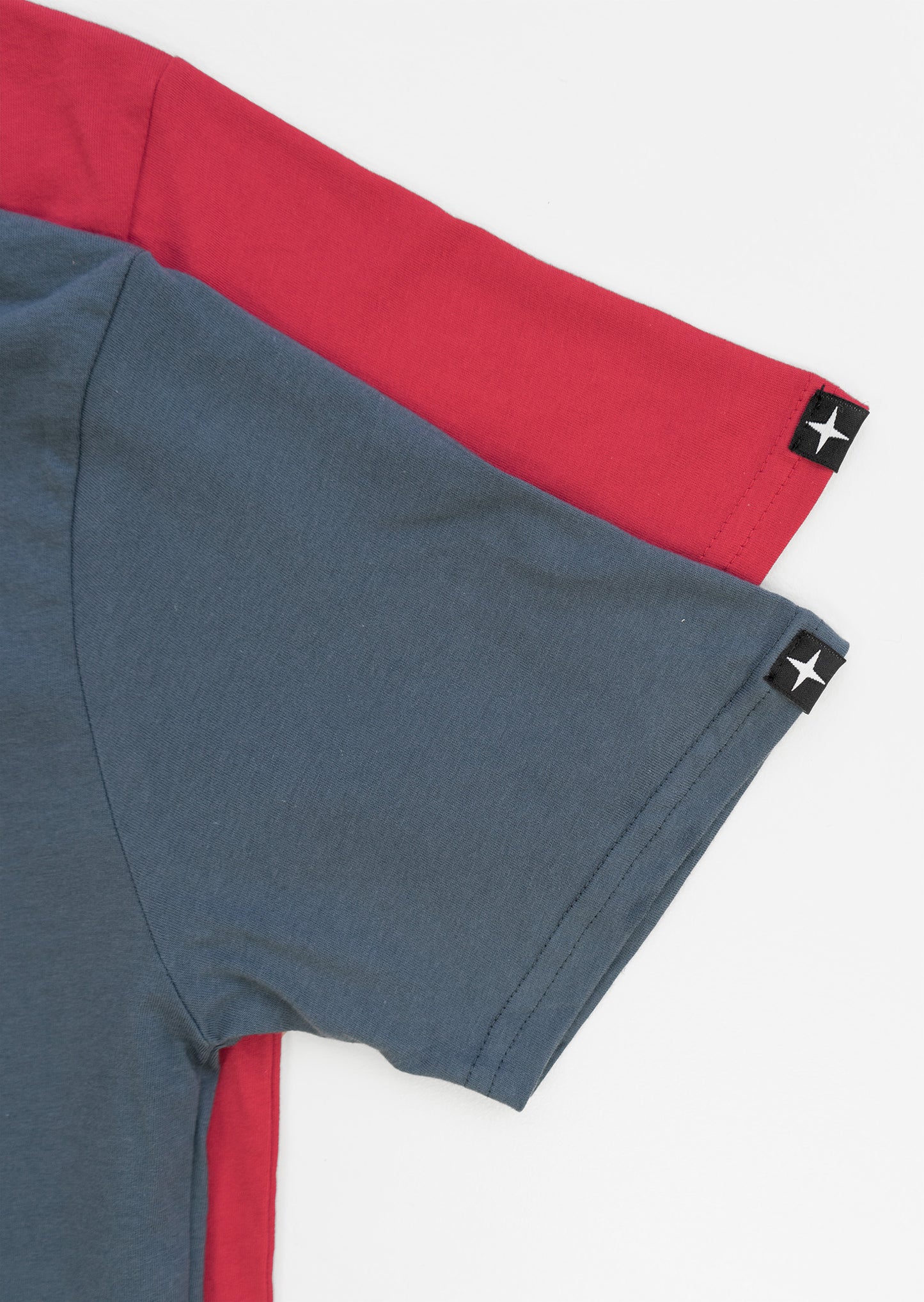 2 plain t-shirts - red and navy
