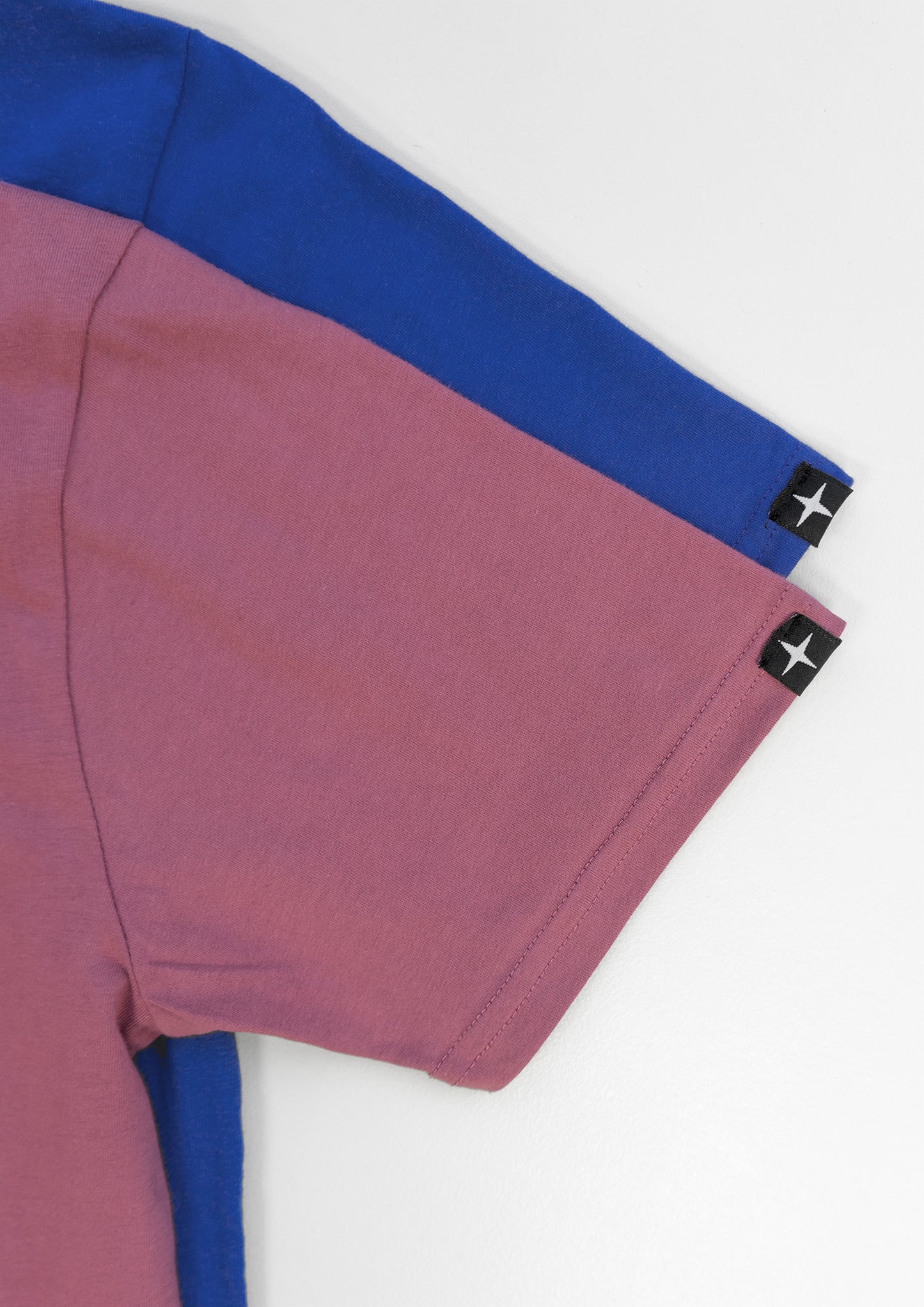 2 plain t-shirts - royal blue and berry