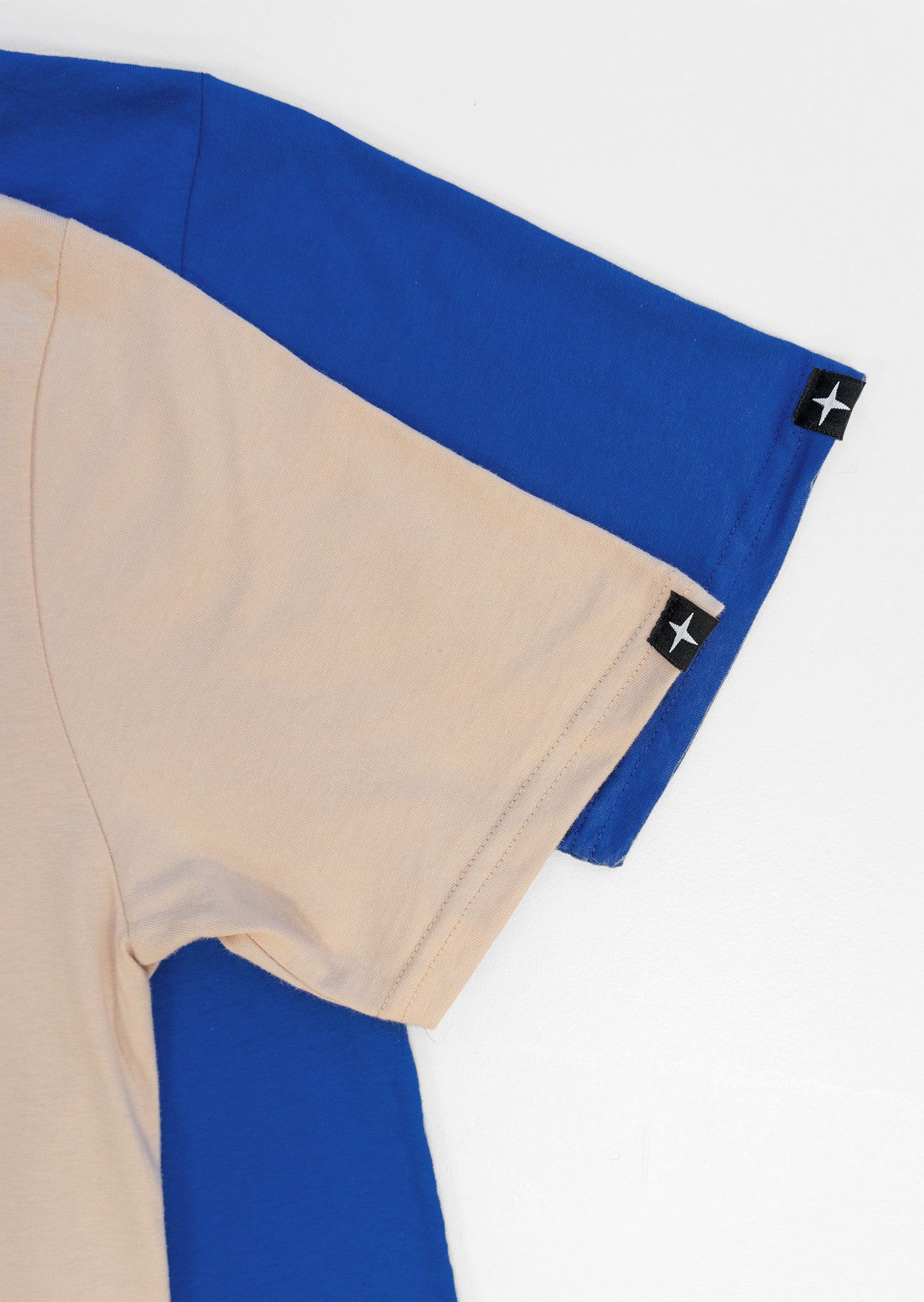 2 plain t-shirts - royal blue and natural