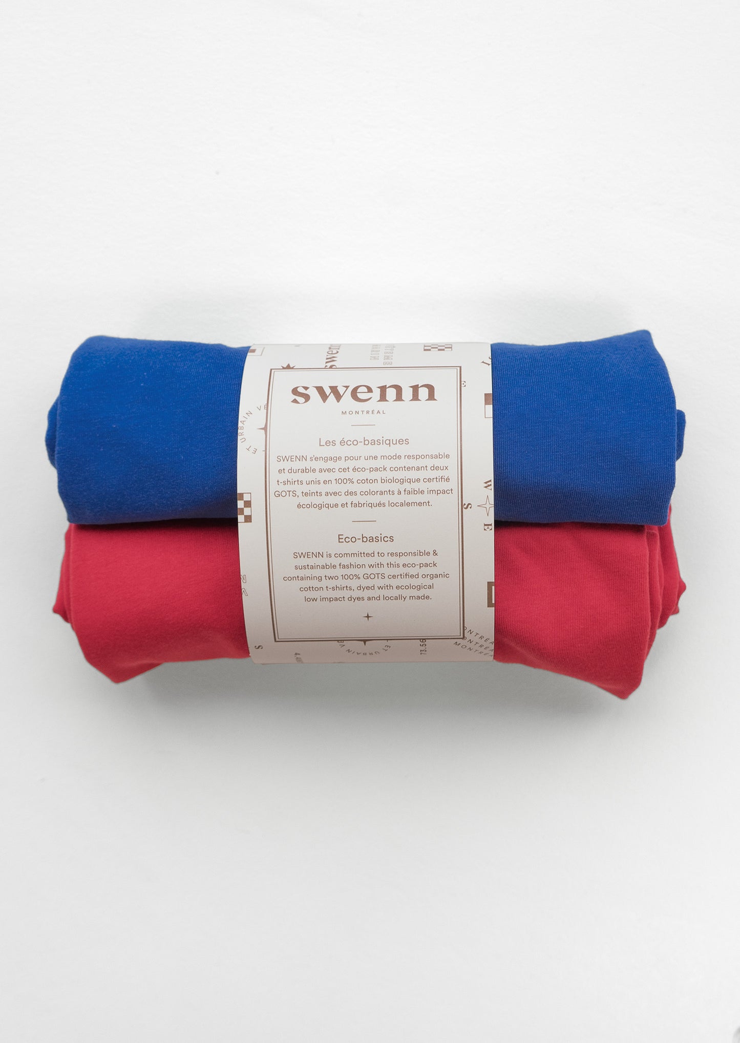 2 plain t-shirts - royal blue and red