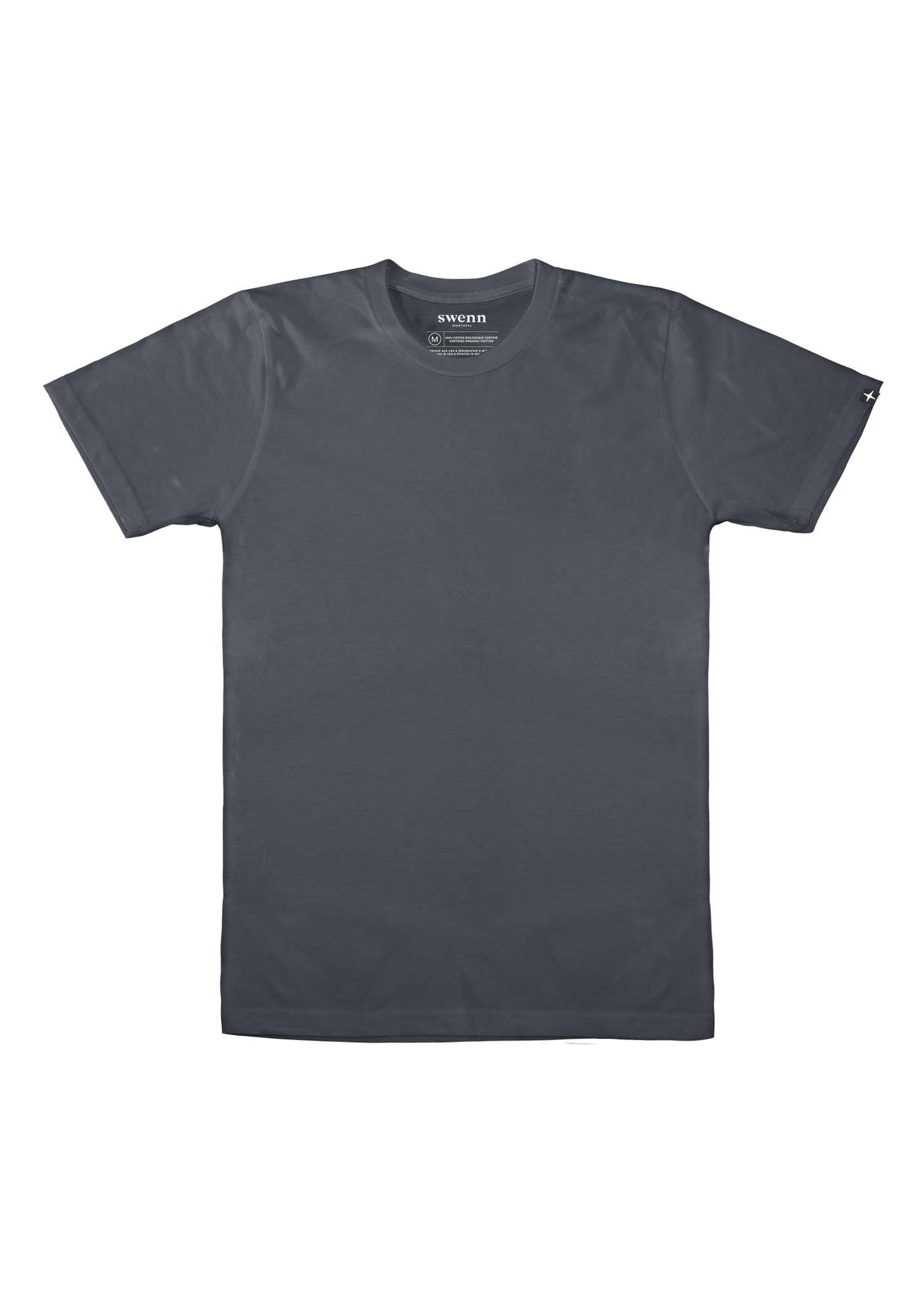 2 plain t-shirts - charcoal and brown