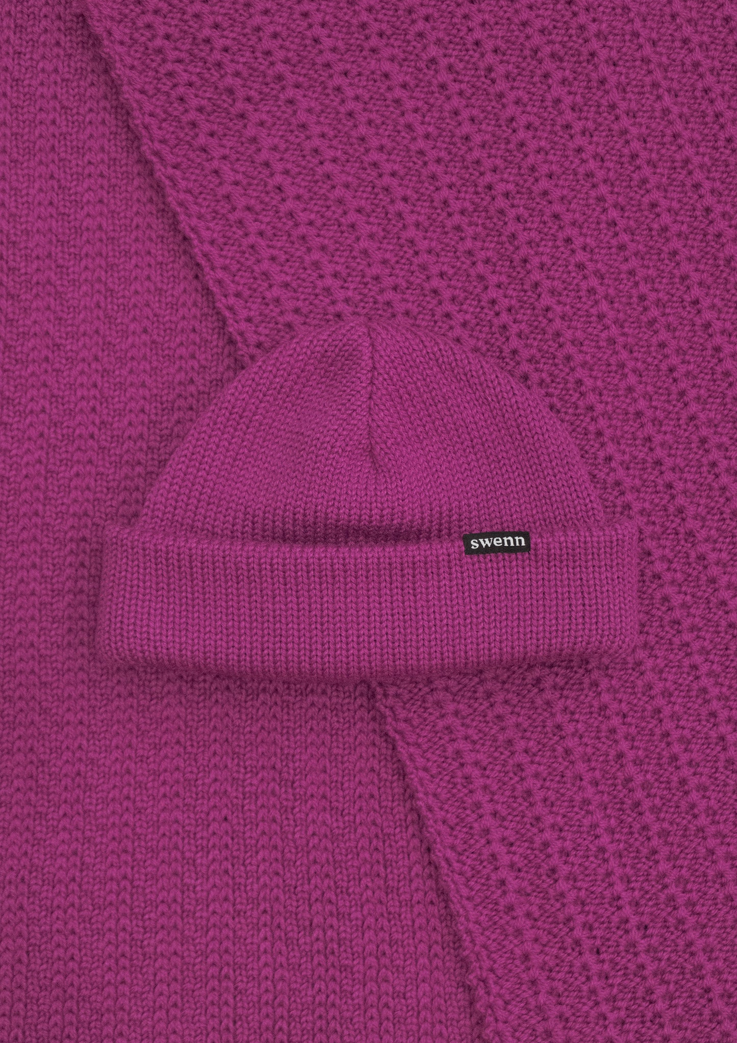 Écharpe pure laine - fuchsia