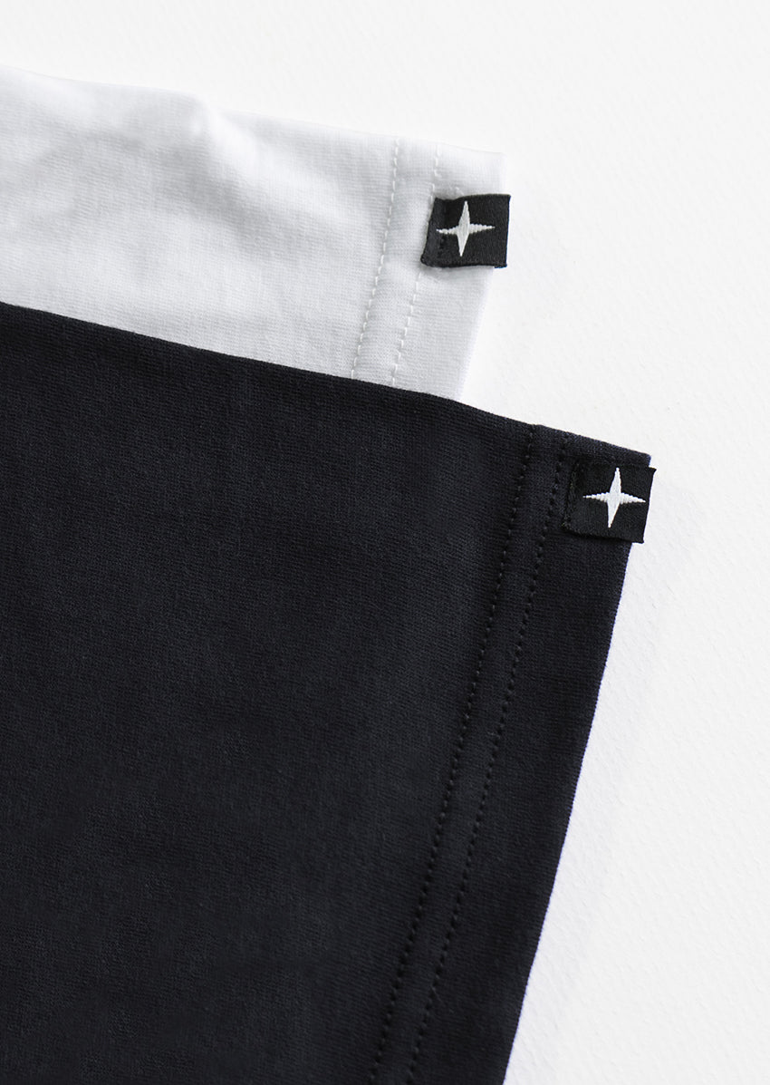 2 t-shirts unis - noir et blanc