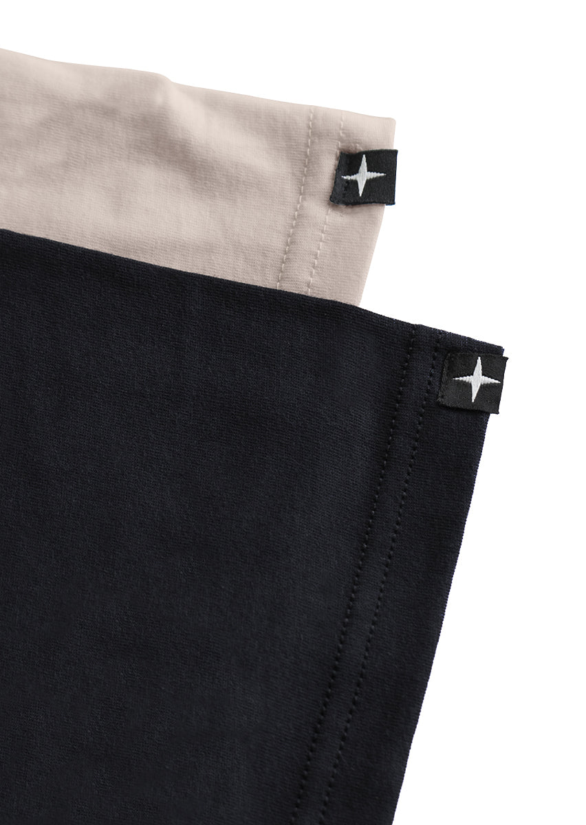 2 t-shirts unis - noir et naturel