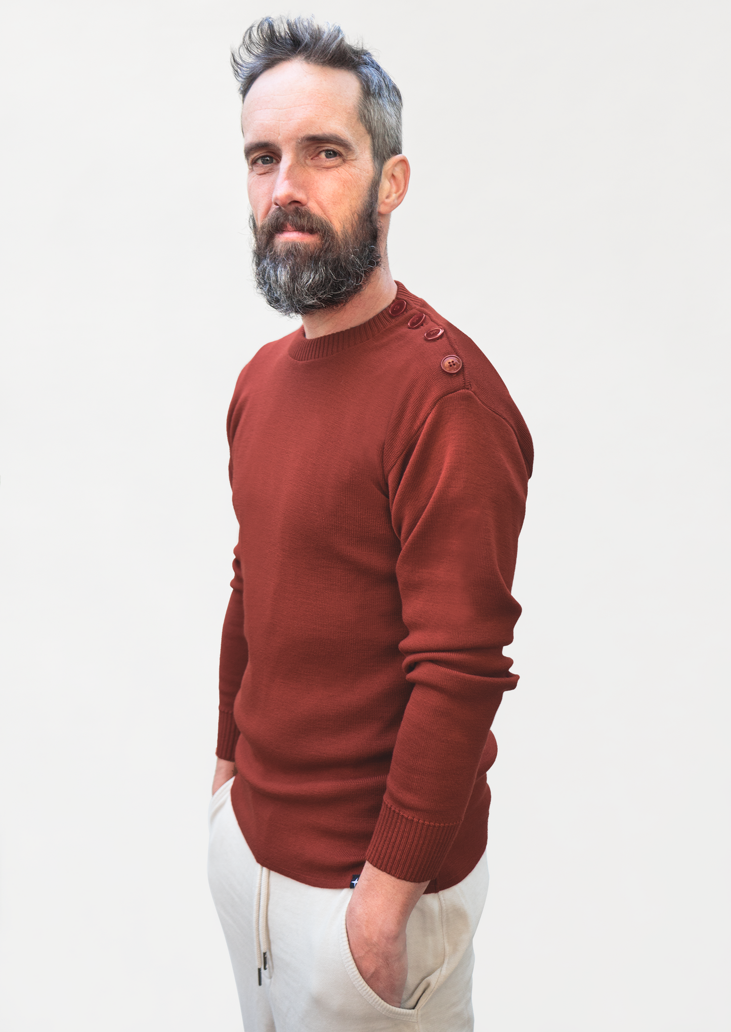 Gaël - chandail marin - rouille
