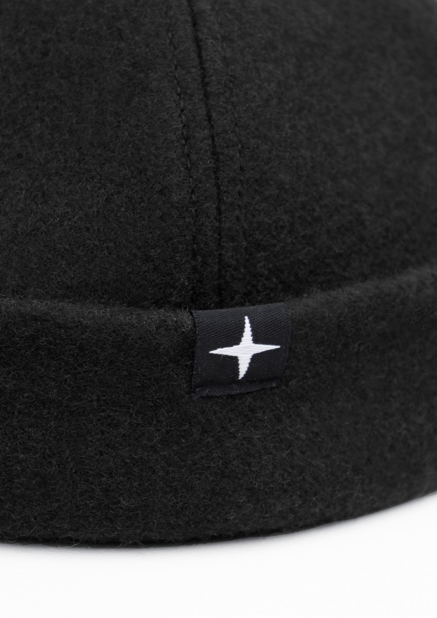 Woolen docker hat - black