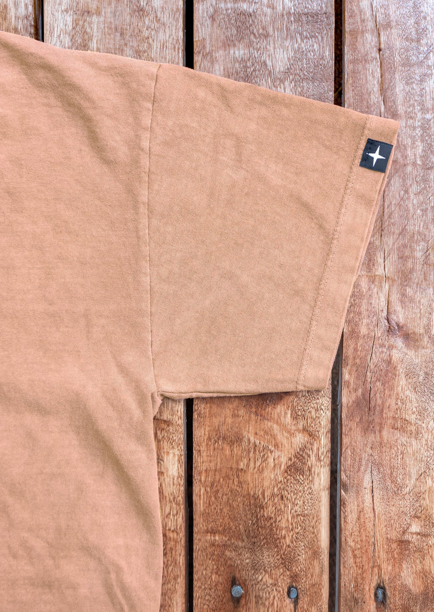 Sunwashed t-shirt - organic cotton - almond