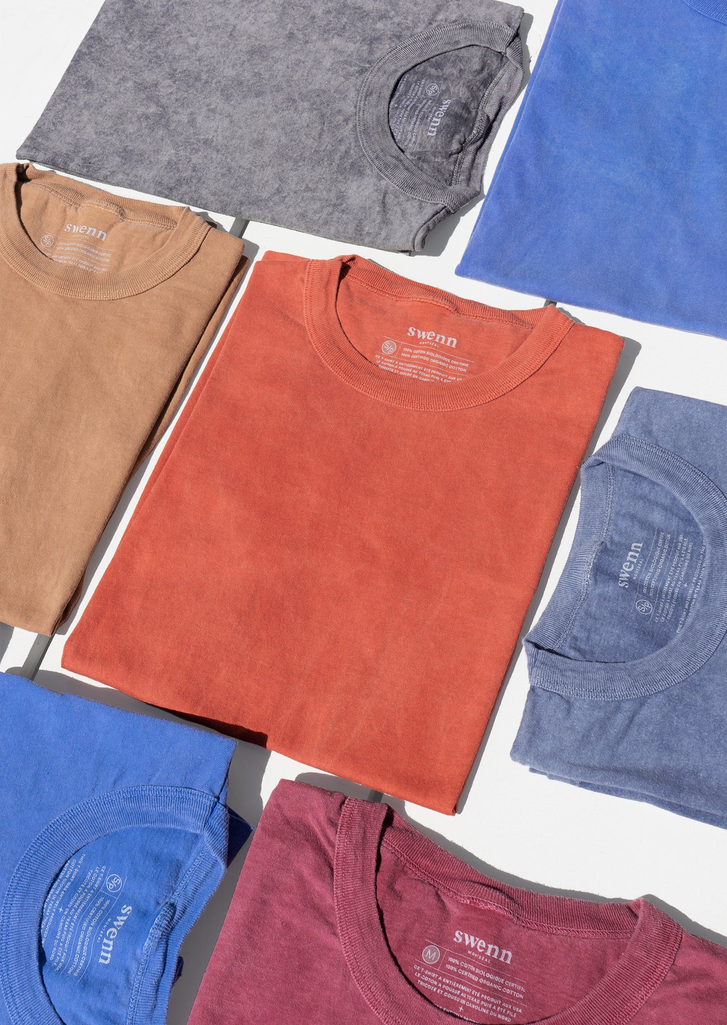 Sunwashed t-shirt - organic cotton - blueberry