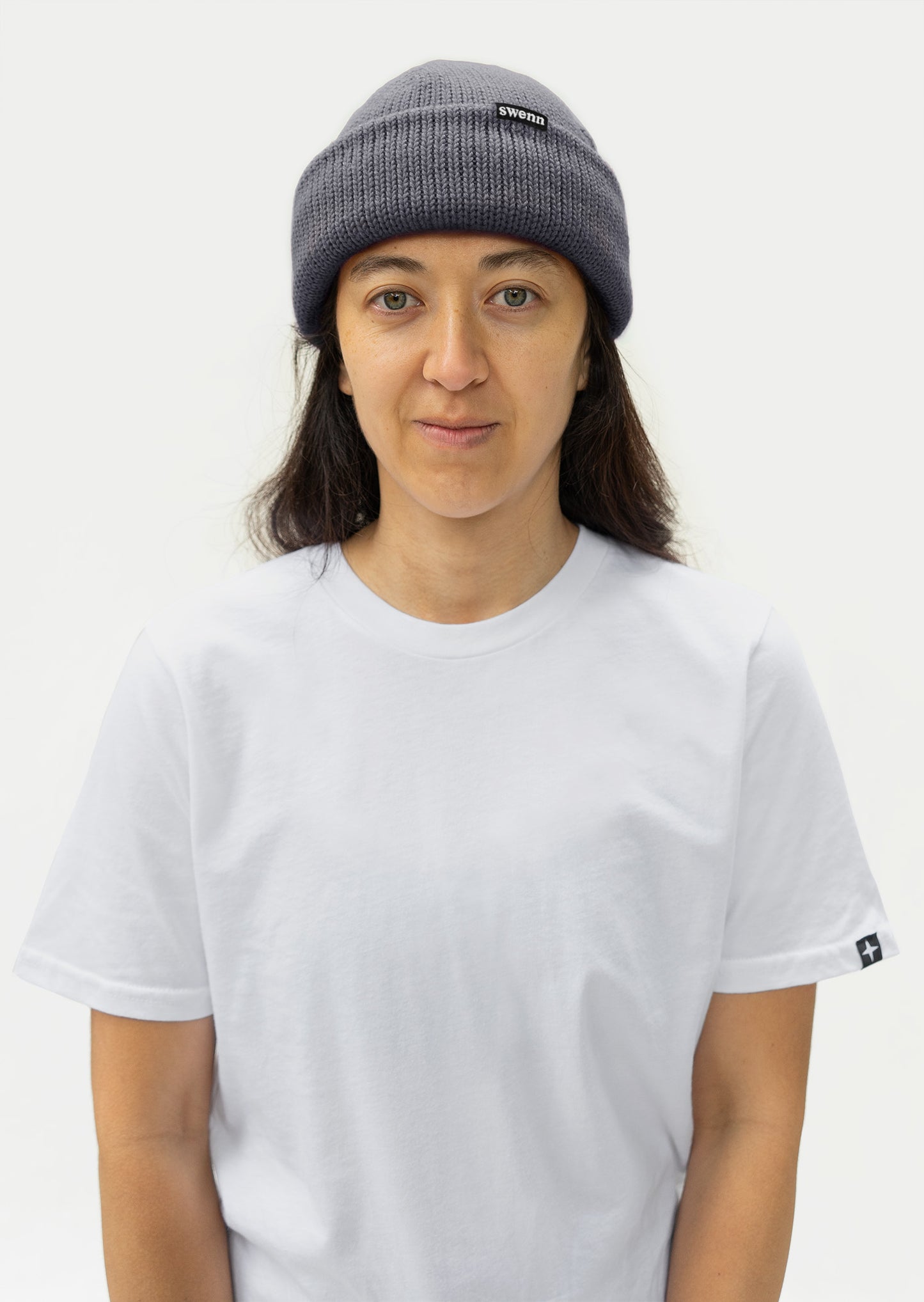 2 t-shirts unis - blanc et kaki