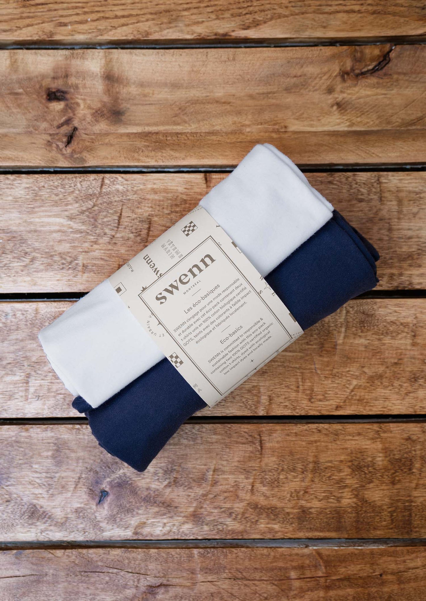 2 plain t-shirts - white and navy