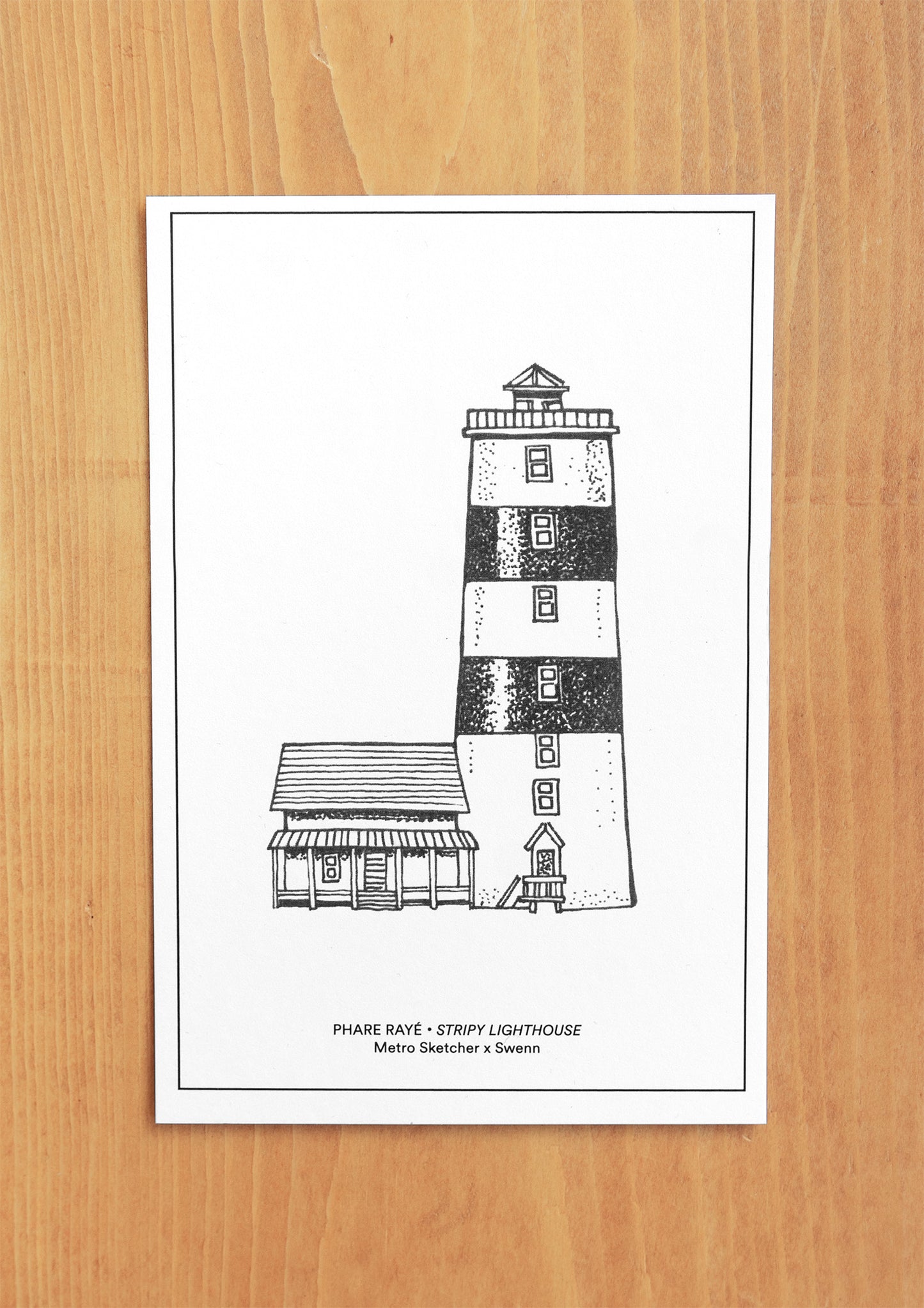 Postcard - Stripy Lighthouse