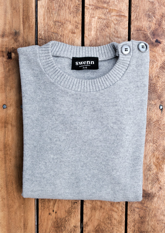 Gaël - sailor's sweater - heather grey