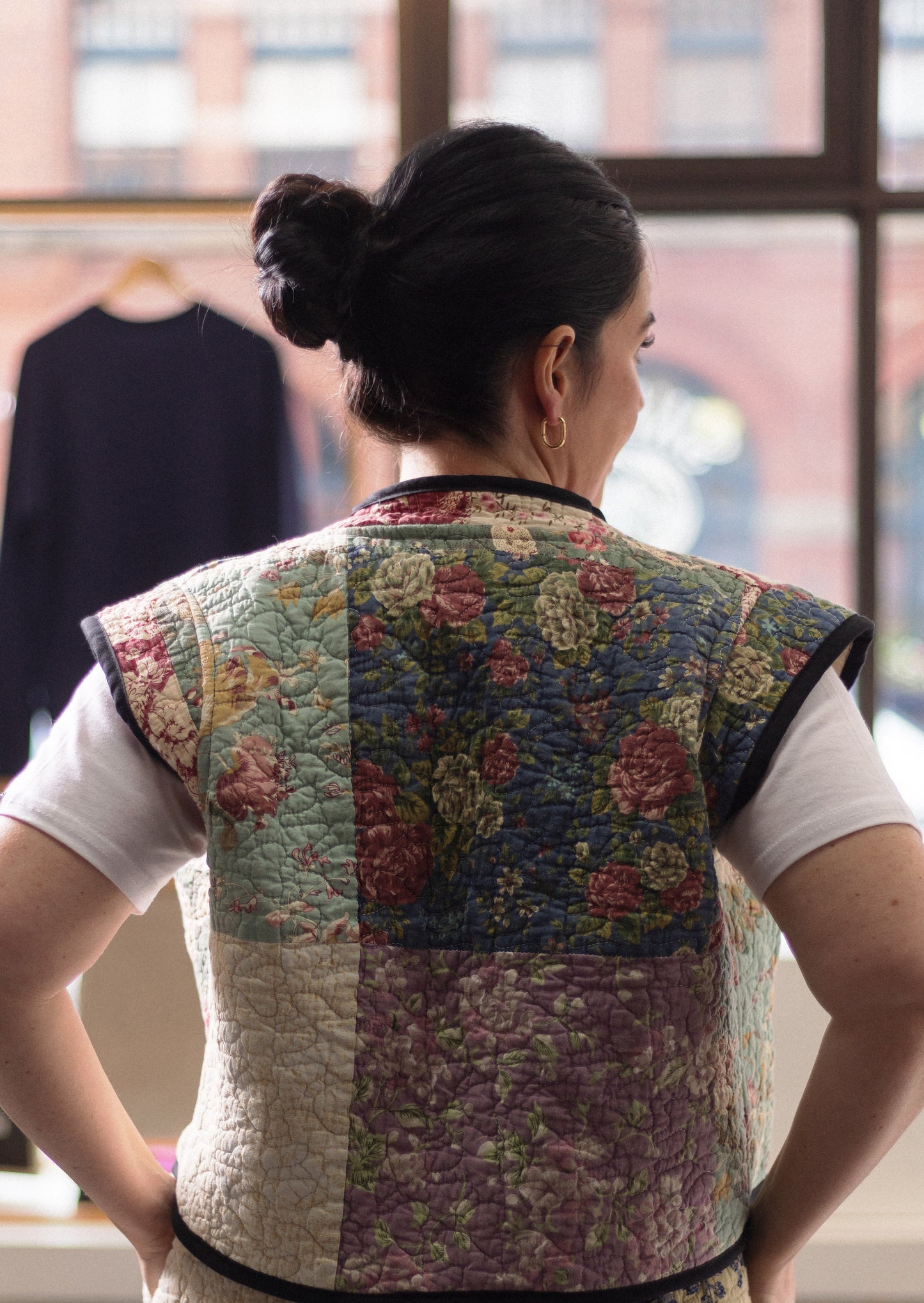 NEW Upcycled quilted vest - patchwork