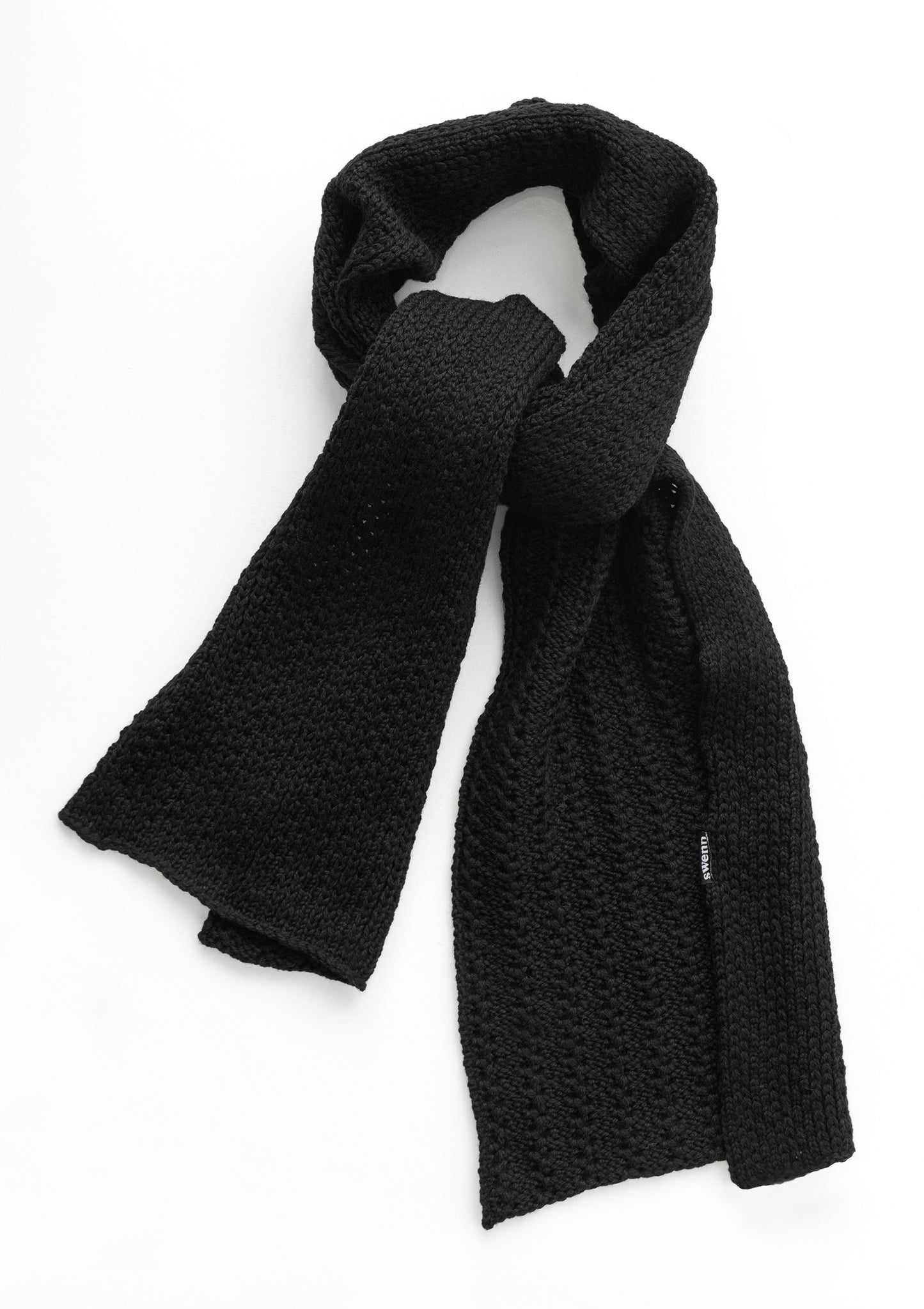 Pure wool scarf - black