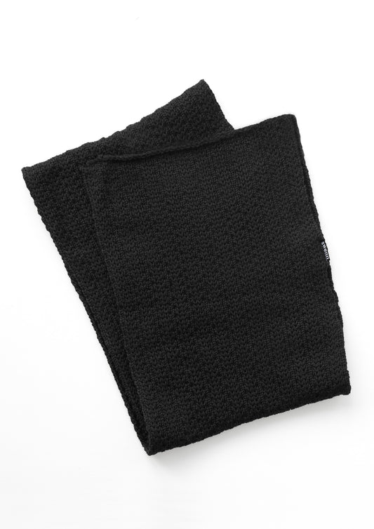 Pure wool scarf - black