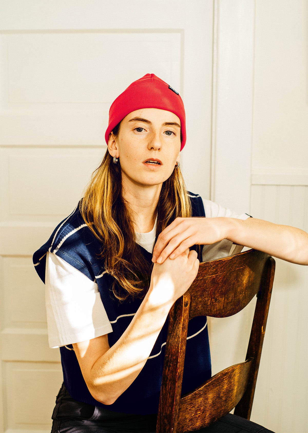 Organic cotton toque - red