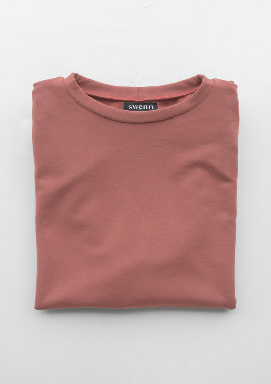 NEW Padded shoulder t-shirt - terracotta