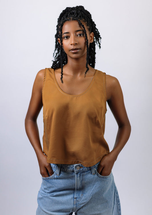 Camisole Flora - cognac