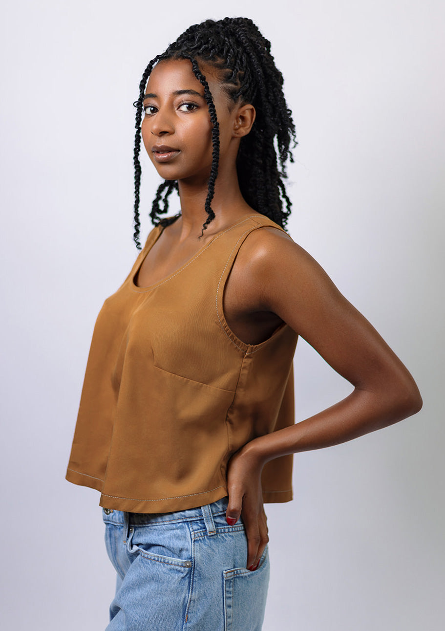 NEW Tank top Flora - cognac
