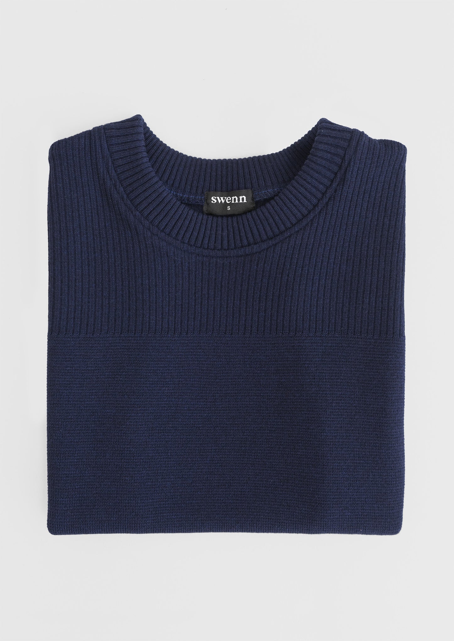 Crewneck vest sweater – navy