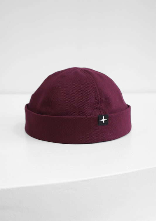 Docker hat - cotton - burgundy