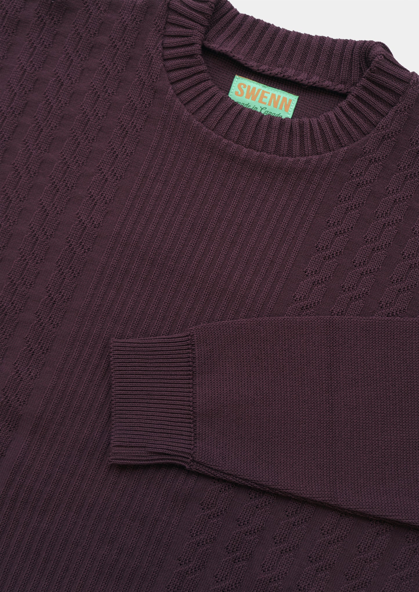 Peter - sweater - eggplant brown