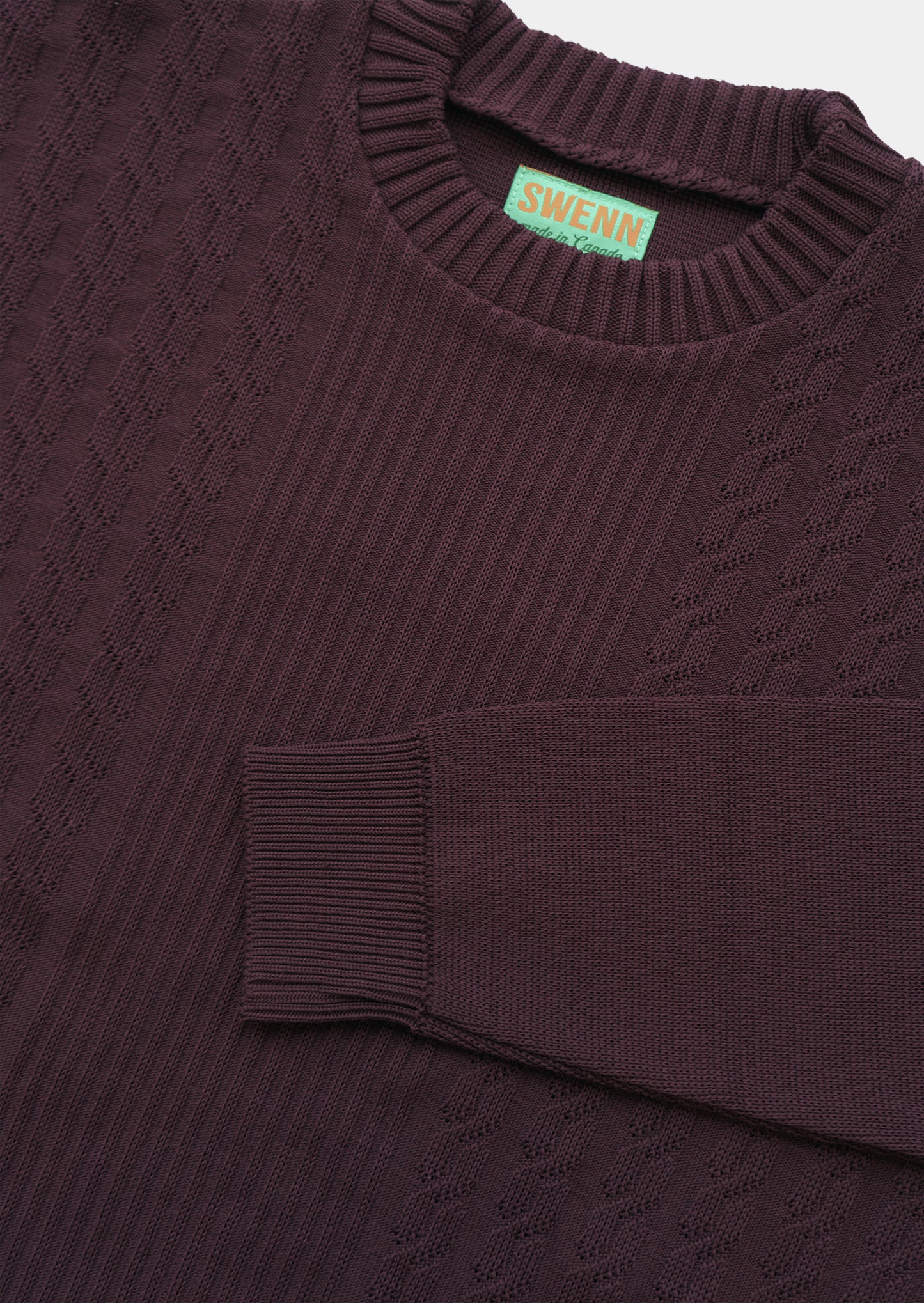 Peter - sweater - eggplant brown