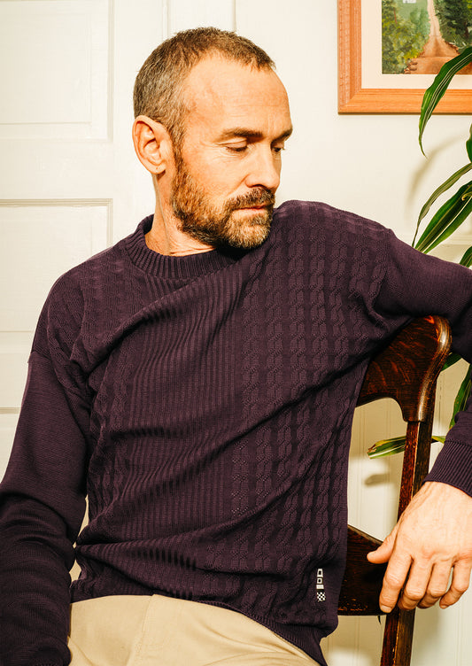 Peter - chandail - brun aubergine