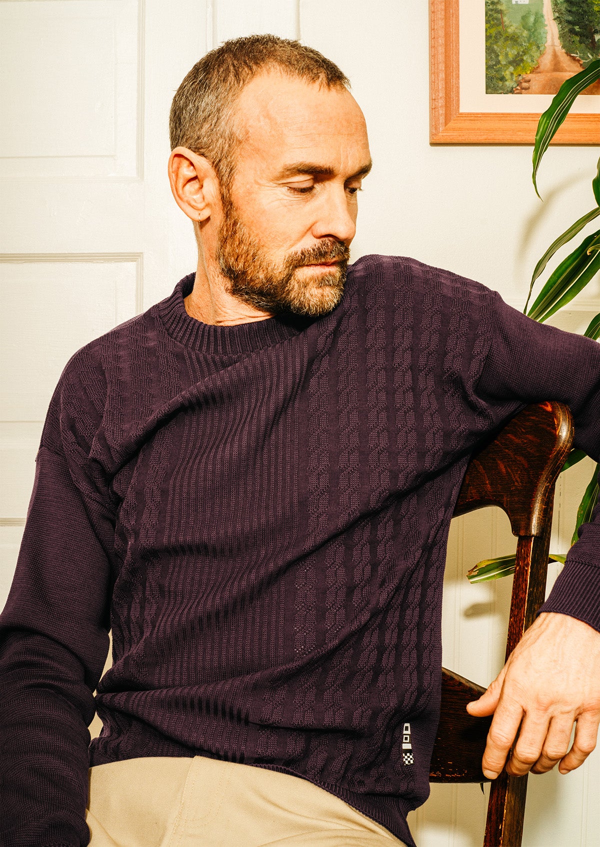 Peter - sweater - eggplant brown