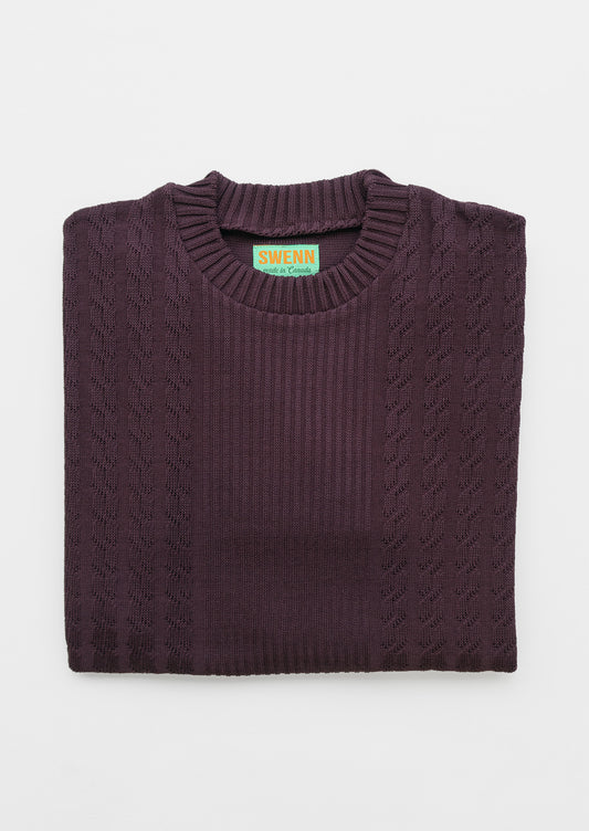 Peter - sweater - eggplant brown