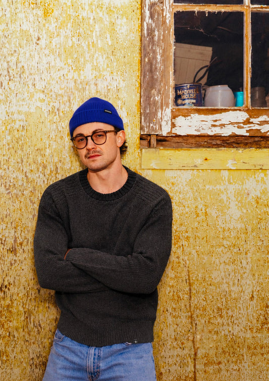 Pure wool toque - royal blue