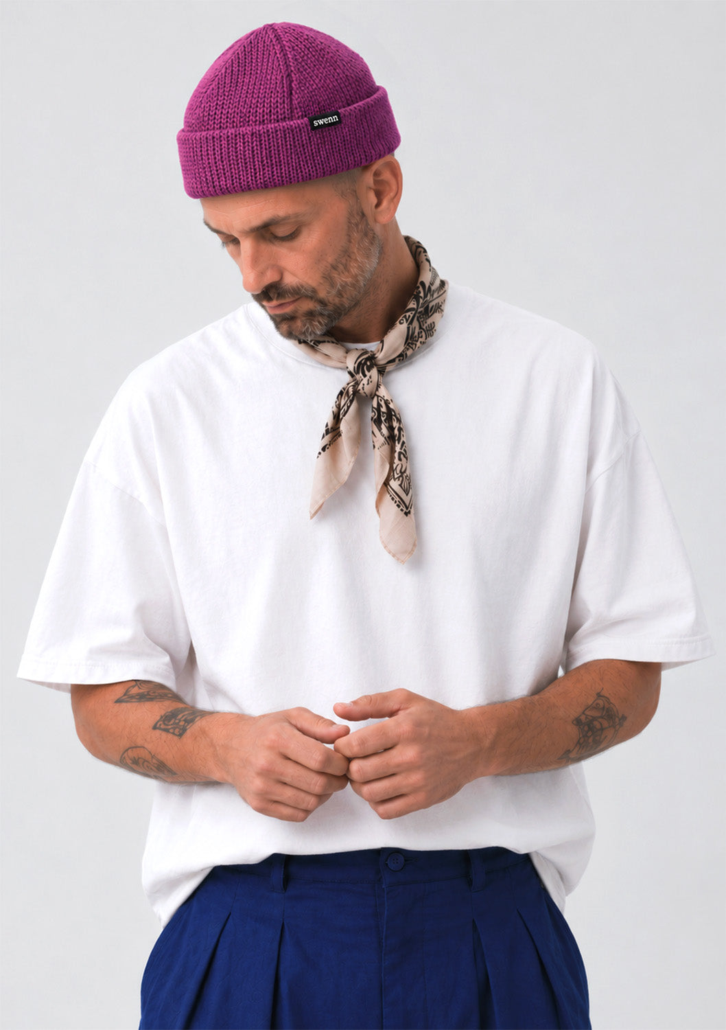 Pure wool toque - fuchsia