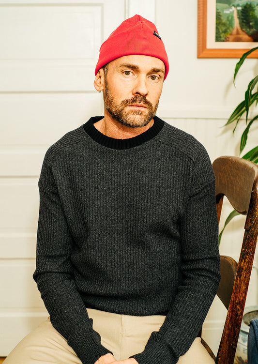 Organic cotton toque - red