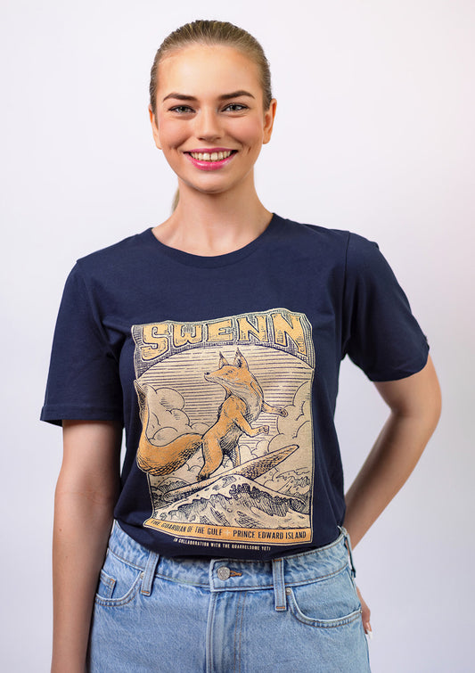 Le Renard Surfeur - bleu marine